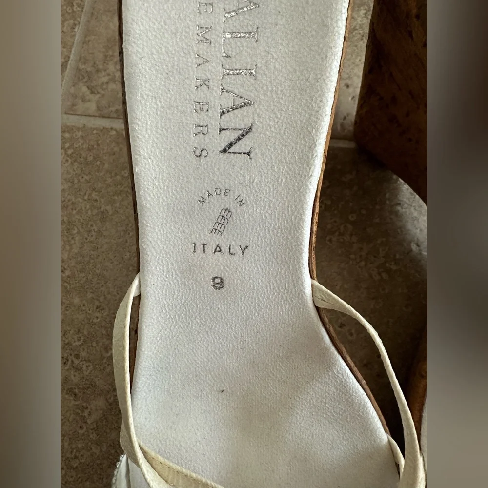 Italian Shoemakers Ivory Beaded Slide Sandals - Picture 3 of 7